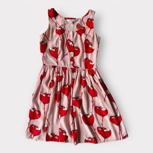 Prada pink and red patterned mini dress